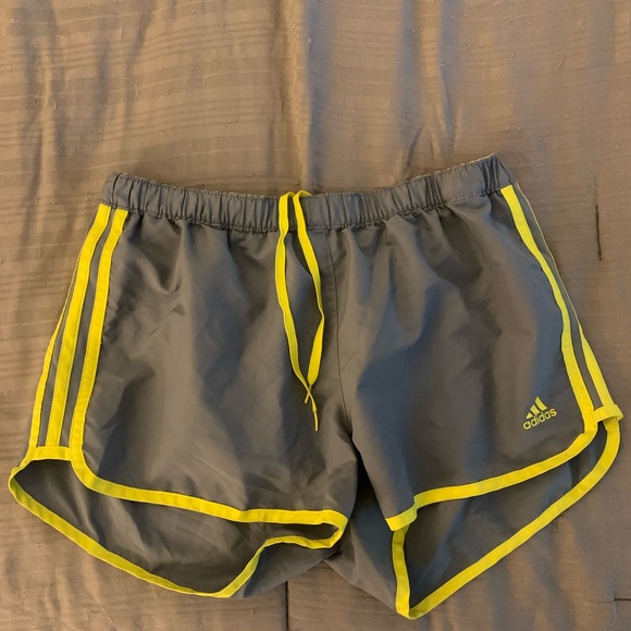 adidas Shorts Adidas Womens Running Shorts Greygray And Yellow